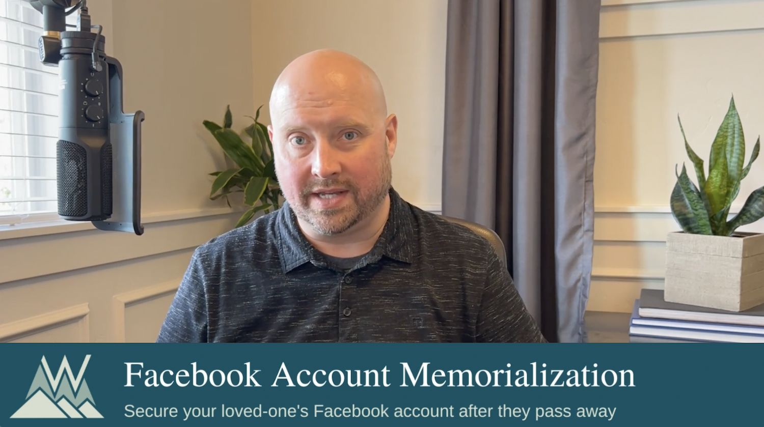Memorialize a Facebook account loading image for virtual memorial