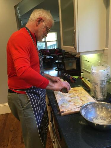 Jim making mu shu pancakes from scratch